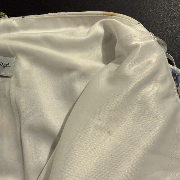 Mac Duggal 70197 Butterfly Print Ruffle Hem Mini Dress Size 10 NWT White Multi - Picture 7 of 9